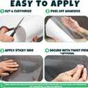 Anti Cat Scratch Furniture Protector, 10-Pack Couch Protector from Cat Claws - Heavy-Duty, Easy-to-Apply Scratching Deterrent and Shield for Sofa Corners, Walls, Doors- with 50 Twist Pins