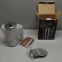 Secura French Press Coffee Maker, 304 Grade Stainless Steel Insulated Coffee Press with 2 Extra Screens, 34oz (1 Litre), Silver