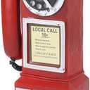Vintage Telephone Retro Phone Decorative Model for Cafe Bar Window Desktop Home Decor (Red)
