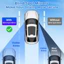 Blind Spot Mirror Adjustable 360 Degree Car Side Mirror, HD Glass Rear View Mirror Exterior Accessories for Car SUV Frame Thickness Less than 5MM (2 x Style 7)