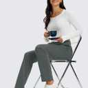 MAGCOMSEN Women's Sherpa Lined Sweatpants Winter Warm Fleece Pants Water Resistant Heavy Insulated Thermal Pants Outdoor (Gray)