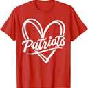 Vintage Patriot Design Men Women Kids T-Shir, Red Small