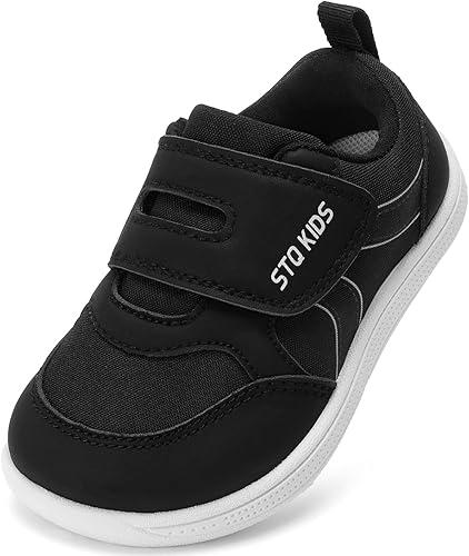 Toddler Wide Toe Box Barefoot Shoes Boys Girls Sneakers Kids Tennis Shoes Preschool Non Slip Lightweight Comfortable First Walking Shoes Running Outdoor Activities T6