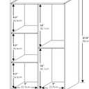 Furinno Luder 5-Cube No Tool Assembly Open Shelf, White | 9.4 x 19.7 x 31.5, Easy Assembly, Bookcase, for Living Room, Bedroom, Home Office White, 5-Cube No Tool