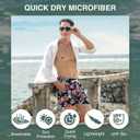 Kanu Surf Men's Havana Men's Swim Trunks Quick Dry Swim Shorts Bathing Suit Men, 5.5 to 7" Inseam (Regular and Extended (Blue, L)