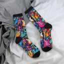 Alien Funny Socks Novelty Crew Socks For Women Men