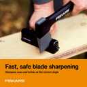 Fiskars Axe and Knife Blade Sharpener - Outdoor and Backyard Tools - Black
