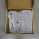 TESSAN Flat Plug Extension Cord 5 FT, Surge Protector Power Strip with 4 AC Outlets 1 USB C and 2 USB A Ports, 900 Joules Protection, Multiple Wall Outlet Extender Suitable for Office Dorm, Grey