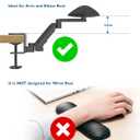 BONTEC Adjustable Arm Rest for Desk, Ergonomic Elbow Rest Pad, 360 Rotating & Extendable Desk Arm Support, Durable Aluminum, Keyboard & Computer Arm Rest Pad, Office & Gaming Desk Accessories