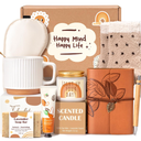 Gift Baskets for Women, 9pcs Unique Happy Birthday Gifts for Women, Thank You Basket Christmas Ideas Box w/Coffee Mug Her Mom Friend Teacher Coworker, Best Employee Appreciation Gifts