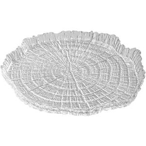 Household annual ring glass flat plate, creative irregular glass plate - version (style)