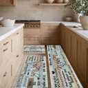 Kitchen Rug Sets of 3 Piece Non Slip Kitchen Rugs and Mats Washable Kitchen Mats for Kitchen Floor Mat Carpet Runner Rugs for Hallway Laundry Decor 17”x30“+17'' X 47''+17“X59”