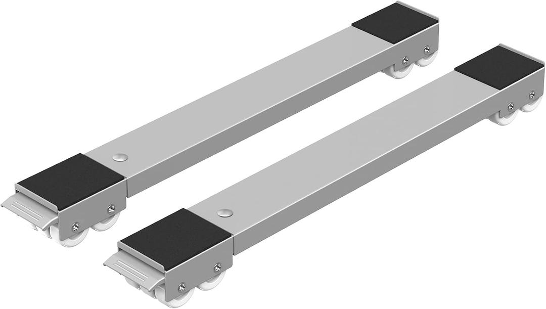 Ronlap Furniture Washing Machine Dolly, Extendable Appliance Rollers Refrigerator Heavy Duty, Washing Machine Stand Wheels Fridge Appliance Dolly Movers Mobile Washer and Dryer Moving Base, Grey