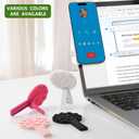 2 x Suction Phone Mount for Case, 2 in 1 Silicone Octo Cup Buddy Sticky Grip Holder for iPhone, Hands-Free Selfie/Video for TikTok Influencers, White