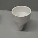 4" X 2-1/2" PVC Pipe Fitting Schedule 40 Compatible with 429-E Series Eccentric Reducer Coupling Suitable for High-flow Capacity, Plumbing, Irrigation, Pool, Spa, White