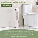 Toilet Paper Stand with Reserve - Brushed 304 Stainless Steel, Free Standing Bathroom Tissue Holder Storage for Extra Rolls