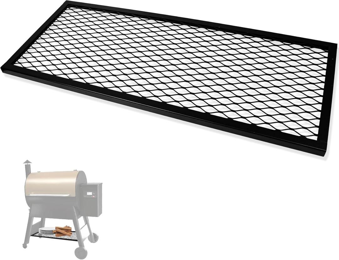 Pellet Grill Storage Shelf Compatible With Traeger Pro 780 and Traeger Ironwood 885, Powder Coated Steel Shelf Increases Extra Storage, Grill Accessories for Traeger Pro 780 and Traeger Ironwood 885