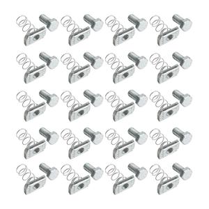 20 Pack Spring Channel Nut and 1/2" x 15/16" Bolt for All 1-5/8" Strut Channel. Channel strut Nuts, Spring Channel Steel Screws