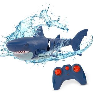 Terra by Battat  Remote Control Shark Toy for Bath & Pool Play  Electronic Great White Shark with Realistic Movement  Water Fun for Kids 6+ Years