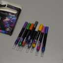 miikoul 8 Colors Metallic Paint Markers Brush Glitter Color Ink Calligraphy Brush Pens for Hand Lettering, Art Drawing, Sketching, Scrapbooking, Journaling