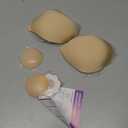Invisible Strapless Sticky Bra Push up for Women, Ultra Adhesive Bra for Backless Dress, Cleavage Bra Lift Novelty Bras (B Cup, Light Beige)