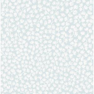 NuWallpaper x Society Social Sea Fern Blue Mist Peel and Stick Wallpaper, SSS6307
