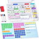 JoyCat 265 Phonics Magnetic Letter Tiles- Hooked on Phonics, ABC Reading Games Set with Word-Building Folder & Storage Case, Letter Sound Alphabet Letters, Preschool Pre k Classroom Materials