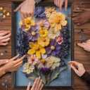 Vintage Wildflower Puzzles for Adults 1000 Pieces, PICKFORU Colorful Flower Bouquet Jigsaw Puzzles Dried Flowers, Unique Impossible Nature Floral Theme for Plant Lover