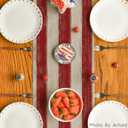 Artoid Mode American Flag Stars and Stripes 4th of July Table Runner,Memorial Day Kitchen Dining Table Decoration for Home Party Decor 13x90 Inch