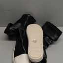 MOFEEDOUKA Thigh High Boots for Women Flat Over The Knee Round Toe Booties, Size 45, Black