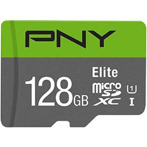 PNY 128GB Elite Class 10 U1 microSDXC Flash Memory Card - 100MB/s, Class 10, U1, Full HD, UHS-I, Micro SD (Pack of 1)
