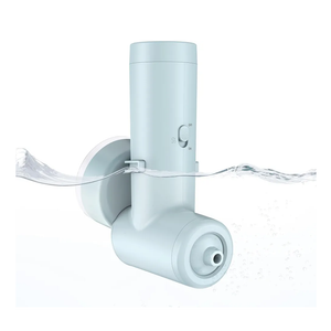 Rechargeable Bath Jets for Tub, Impact Force 65 kPa Bath Jet Spa, Bubble and Flow-Massage Two Mode, Adjustable Speed, Cordless Portable Bathtub Jet for Relaxing Daily Use at Home-Blue