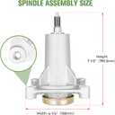 187292 192870 Spindle Assembly with 195945 Pulley Fit for AYP/Craftsman/Husqvarna 42 46 48 54 Inch Deck YT3000 YT4000 T3000 YTH22V46 YTH24V48 Lawn Mower, Replaces 532187281 532187292 3 Pack