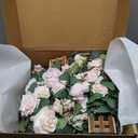 Ling's Moment 17.5" Tall Standing Artificial Flowers Arrangements 4 pcs Wedding Aisle Runner Chair Decorations Blush & Pink Centerpieces for Ceremony Reception Rose Floral Party Outdoor (Pk-growing Blush)