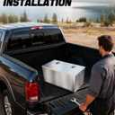 Truck bed toolbox, made of stainless steel, suitable for pickup trucks, RVs, and trailers. A box-type storage organizer with lock and key (36x18x18 inches)