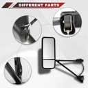 Door Mirrors for Kenworth T660 T600 T370 2008-2015 Replacement Passenger Right Side Mirror for Kenworth T660 Heated Adjustable Mirror for T660 T600 T370 Semi Truck Accessories Black