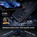 TORRAS 360 Spin Magnetic Stand for Galaxy Z Fold 7 Case with S Pen Holder, [MIL-Grade Hinge Protection] [Fit for Magsafe] [360 Kickstand & Ring Holder], Armor Slim for Samsung Galaxy Z Fold 7, Black