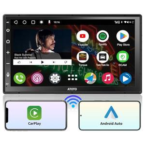 ATOTO A6 PF Android 7" Double DIN Car Stereo, 8-core 2+32GB, Wireless CarPlay & Android Auto QLED Touch Screen, WiFi/BT/USB, AI Chat&GPS Tracking, Dual Bluetooth, DSP/FM/SWC/LRV, MirrorLink,A6G2B7PF