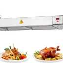 Electric Food Warmer with Cord & Plug 24 650W Temp. Adjustable Digital Display Food Heat Lamp Strip Heater Commercial Food Warmer Food Heating Lamp Heat Lamp for Food
