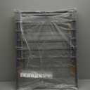 Bigzzia Clothes Drying Rack Foldable, 2-Level Large Laundry Drying Rack Collapsible, Stainless Steel Drying Rack Clothing for Indoor Outdoor, Easy to Fold, 33 Drying Rails, 142cm, Gray