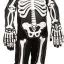 Spooktacular Creations Halloween Fierce 3D Skeleton Costume Set for Kids Halloween Dress Up, Role-play, Carnival Cosplay (Black, S)