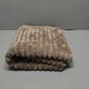 NAISI Couch Covers for Dogs Waterproof Flannel Striped Sofa Cover Pet Friendly Washable Dog Mat for Couch Anti Slip Sectional Sofa Slipcover Protector(1pc/35"x 63",Khaki)