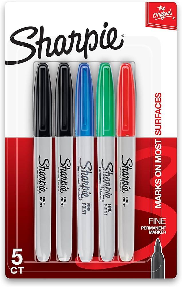 Sharpie 30075 Sharpie Permanent Markers Fine Point 1  Pack of 2 (16Pcs)