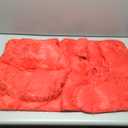Ultra Soft Bathroom Rug Set 3 Piece-Includes Water Absorbent Non-Slip Bath Rug Contour Mat Toilet Lid Cover,Microfiber Bath Rugs for Tub Shower Bathroom Floor,Machine Washable (Orange)