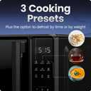 Chefman Countertop Microwave Oven 0.7 Cu. Ft., 700 Watts with 10 Power Levels, 6 Cooking Presets with One-Touch Express Cook, Eco Mode, Child Safety Lock, & Mute Button - Black