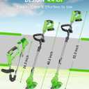 Cordless Weed Wacker Battery Powered, 2-in-1 Electric String Trimmer & Edger, 21V Foldable Grass Cutter with 2.0Ah Battery and Charger, Lawn Tool for Garden Yard Maintenance