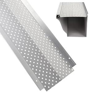 Elecoman Gutter Guard,5" Aluminum Leaf Filter Gutter Cover,50 PCS Total Length 200FT,Raptor Gutter Guards,Easy DIY Leaf Guards for Gutters Fits Any Roof or Gutter Type