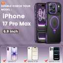 Magnetic Stand Case for iPhone 17 Pro Max, 2-in-1 Magnetic Stand Case & Protective Cover, Military Drop Tested, Anti-Fingerprint Matte Finish for Hands-Free at Work, Home and Travel, Purple