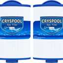 Cryspool 06004 Filter Compatible with Artesian Spas 06-0014-12, PMA-R1/x268546 with Closed Handle(Not be Removed), 6CH-352, FC-0318, PAS40-F2M, 06-0055-12, 35 Sq. Ft Spa Filter Cartridge, 2 Pack