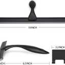 HIWARE All-Purpose Shower Squeegee for Shower Doors, Bathroom, Window and Car Glass - Black, Stainless Steel, 10 Inches